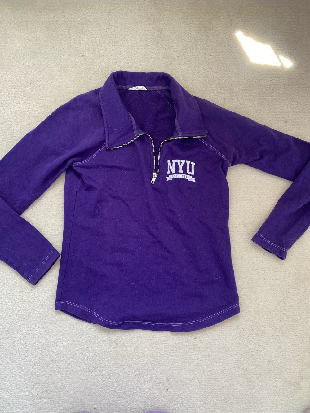 NYU Purple Quarter-Zip Pullover